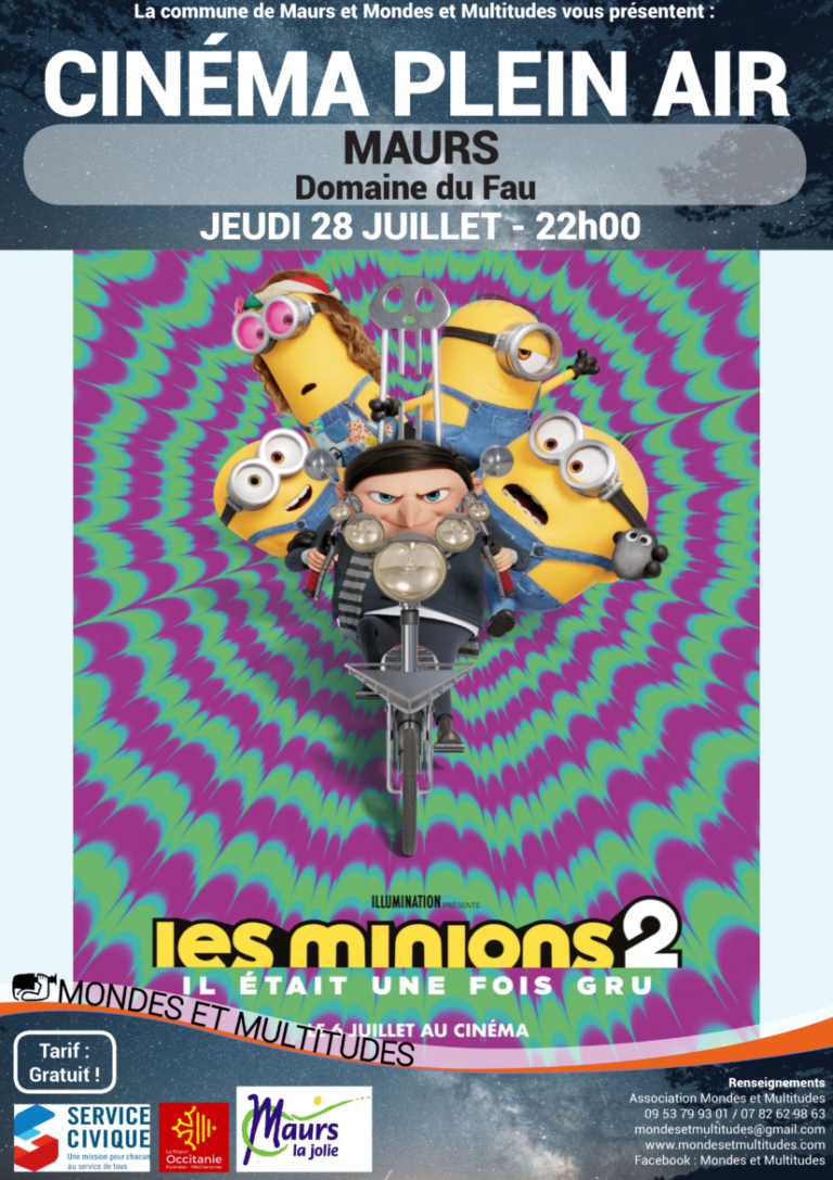 "Les Minions 2 Il était une fois Gru" Cinéma en plein air Ville